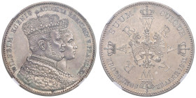 Germania. Prussia. Guglielmo I (1861-1888). Tallero dell’incoronazione 1861 (Berlino) AG gr. 18,53. Davenport 778. In slab Classical Coin Grading PF 6...
