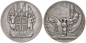 Islanda. Cristiano X di Danimarca (1912-1944). Medaglia da 10 corone (1930) AG gr. 34,25 Ø 44 mm. Millenario del parlamento islandese. KM M3. q.SPL