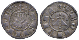 Urbano V (1362-1370). Bologna. Bolognino (armetta card. Angelico Grimoard legato) AG gr. 1,37. Muntoni 10. Berman 200. Chimienti 59. MIR 221/1. Acquis...