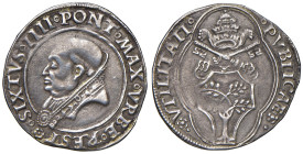 Sisto IV (1471-1484). Roma. Grosso AG gr. 3,42. Muntoni 14. Berman 451. MIR 454. Si tratta della prima moneta sulla quale è effigiato un romano pontef...