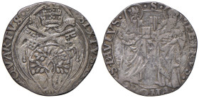 Sisto IV (1471-1484). Roma. Grosso AG gr. 3,03. Muntoni –. Berman –. MIR –. Non abbiamo riscontrato grossi con stemma a cuore censiti per questo papa....