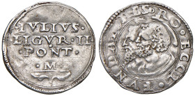 Giulio II (1503-1513). Roma. Terzo di giulio AG gr. 1,28. Muntoni 39. Berman 579. MIR 565/1. Molto raro. BB