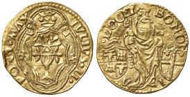 Giulio II (1503-1513). Bologna. Ducato papale 1508-1511 (armetta card. Francesco Alidosi legato) AV gr. 3,43. Muntoni –. Berman 598. Chimienti 238. MI...