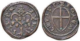 Giulio II (1503-1513). Reggio Emilia. Doppio bagattino AE gr. 4,32. Muntoni 207. Berman 621. MIR 609. Molto raro. Tondello di notevole spessore, migli...