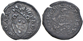 Leone X (1513-1521). Roma. Baiocco (armetta Banco Fugger) AG gr. 0,38. Muntoni 42. Berman 651. MIR 636/1. Raro. BB