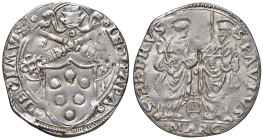 Leone X (1513-1521). Ancona. Giulio AG gr. 3,35. Muntoni 68. Berman 670. Dubbini-Mancinelli pag. 105 (3° tipo). MIR 676 (zecca della Marca Anconitana:...