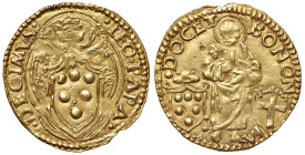 Leone X (1513-1521). Bologna. Ducato papale (armetta card. Giovanni de’Medici legato) AV gr. 3,44. Muntoni 100. Berman 686. Chimienti 255. MIR 651/1. ...