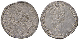 Paolo III (1534-1549). Roma. Grosso AG gr. 1,67. Muntoni 41 var. Berman 916. MIR 871/1 var. Variante per interpunzione della legenda del rovescio (sen...