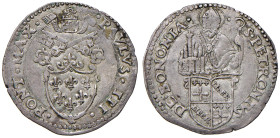 Paolo III (1534-1549). Bologna. Mezzo paolo o carlino 1538-1549 AG gr. 2,79. Muntoni 109. Berman 931. Chimienti 320. MIR 909/1. Molto raro. Migliore d...