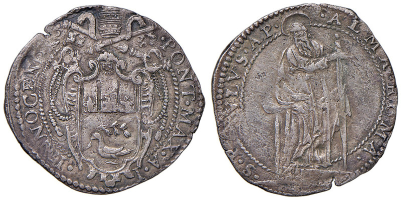 Innocenzo X (1644-1655). Roma. Giulio anno I AG gr. 2,97. Muntoni 42. Berman 183...