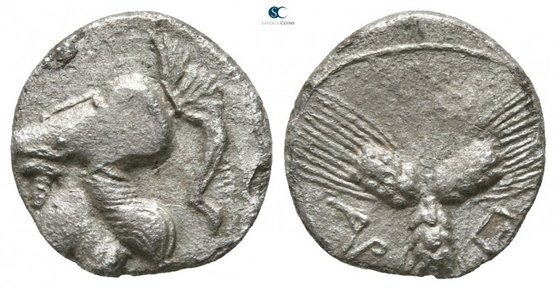 Apulia. Arpi circa 300-200 BC. 
Diobol AR

13 mm., 1,21 g.



very fine