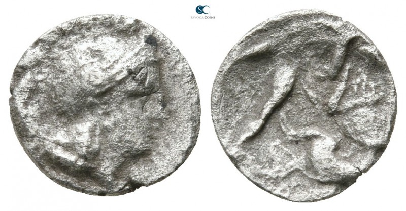 Lucania. Herakleia 432-420 BC. 
Diobol AR

11 mm., ,68 g.



fine