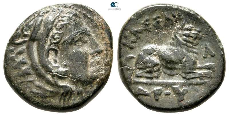 Kings of Macedon. Amphipolis. Kassander 306-297 BC. 
Bronze Æ

18 mm., 3,98 g...