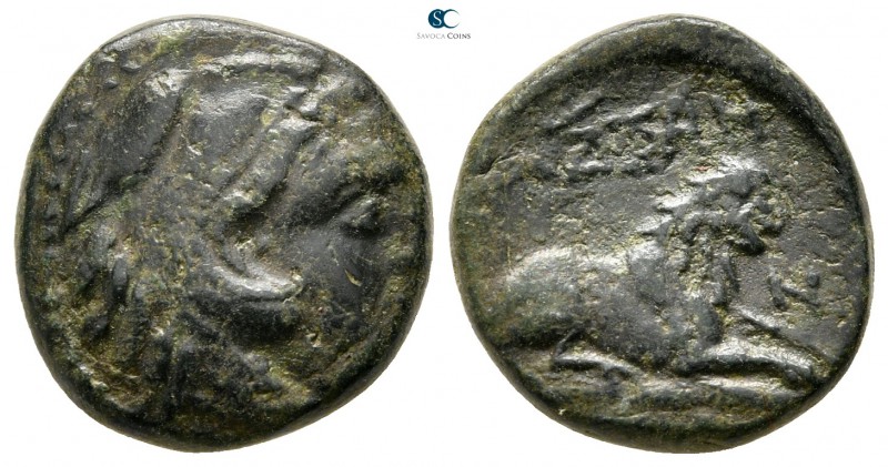 Kings of Macedon. Pella or Amphipolis. Kassander 317-305 BC. 
Bronze Æ

15 mm...