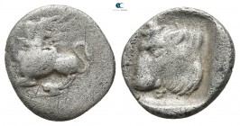 Thrace. Abdera 395-360 BC. Diobol AR