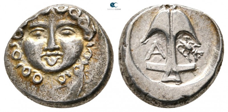 Thrace. Apollonia Pontica circa 350 BC. 
Drachm AR

13 mm., 2,87 g.



ve...