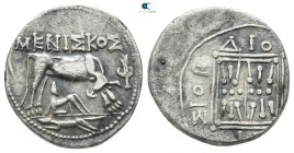 Illyria. Dyrrhachion 250-200 BC. ΜΕΝΙΣΚΟΣ (Meniskos) and ΔΙΟΝΥΣΙΟΣ (Dionysios), magistrates. Drachm AR