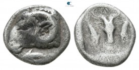 Phokis. Delphi 520-460 BC. Trihemiobol AR