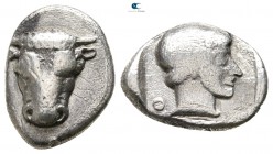 Phokis. Federal Coinage 445-420 BC. Triobol AR