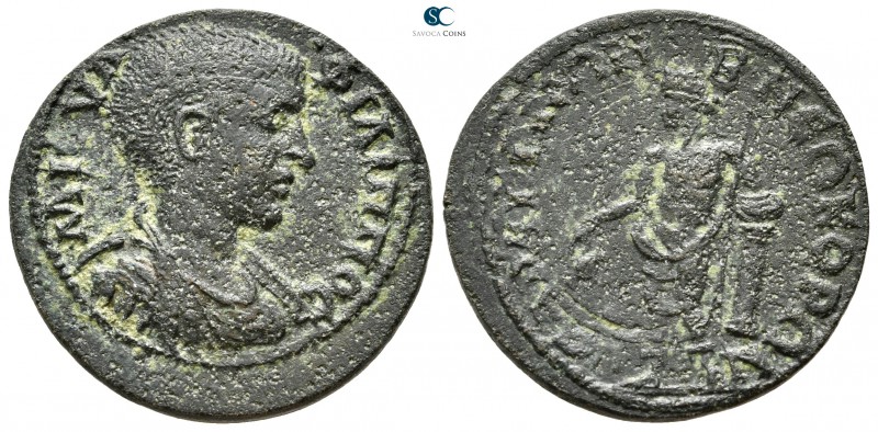 Lydia. Sardeis . Philip II AD 247-249. 
Bronze Æ

25 mm., 6,32 g.



near...