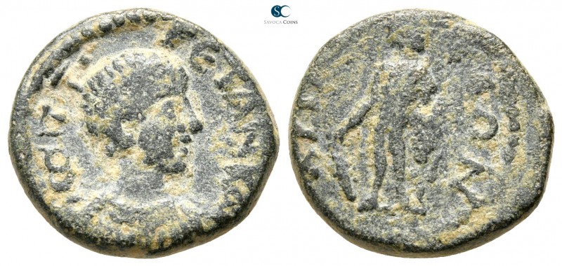 Pisidia. Ariassos . Geta as Caesar AD 197-209. 
Bronze Æ

17 mm., 4,76 g.

...