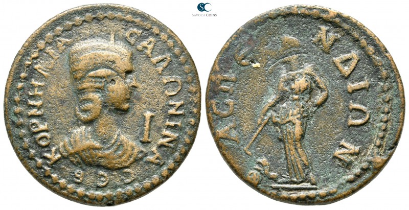 Pamphylia. Aspendos . Salonina AD 254-268. 
Decassarion Æ

30 mm., 16,59 g.
...