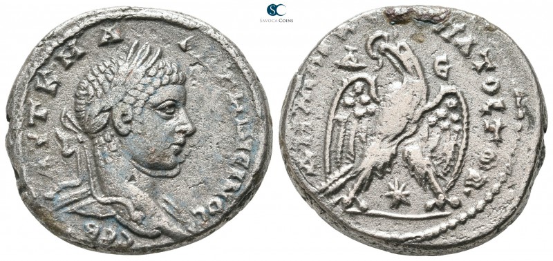 Seleucis and Pieria. Antioch. Elagabalus AD 218-222. 
Tetradrachm BI

27 mm.,...