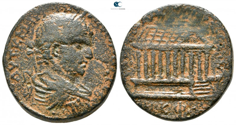 Seleucis and Pieria. Emesa. Caracalla AD 198-217. Dated CY 528=AD 216/7
Bronze ...