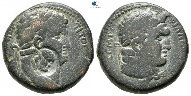 Decapolis. Philadelphia. Titus AD 79-81. 
Bronze Æ

23 mm., 12,95 g.



v...