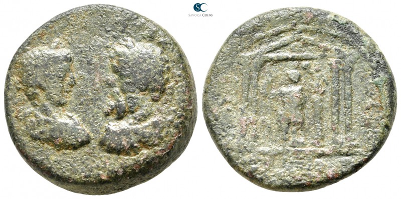 Phoenicia. Berytus. Septimius Severus, with Caracalla AD 193-211. 
Bronze Æ

...