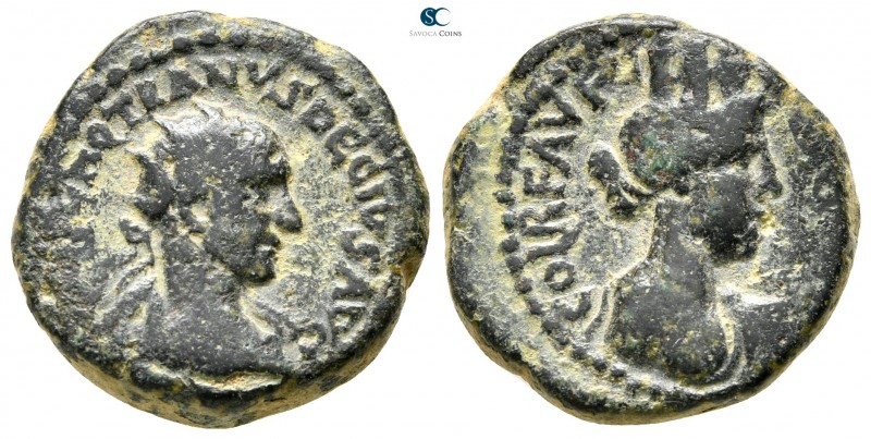 Judaea. Caesarea Maritima. Trajan Decius AD 249-251. 
Bronze Æ

20 mm., 9,44 ...