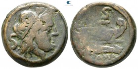 Anonymous after 215-205 BC. Rome. Semis Æ