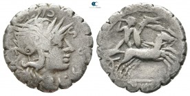 L. Cosconius M.f., Narbo 118 BC. Rome. Serrate Denarius AR