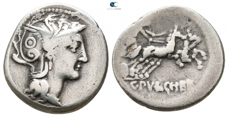 C. Claudius Pulcher 110-109 BC. Rome
Denarius AR

19 mm., 3,75 g.



near...