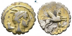 L. Papius 79 BC. Rome. Serrate Denarius AR