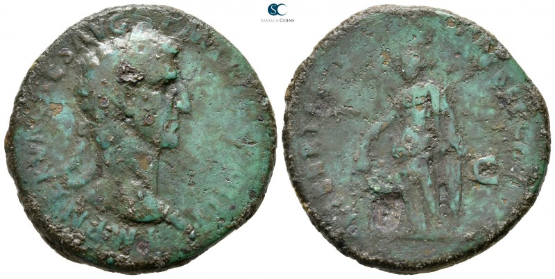 Nerva AD 96-98. Rome
Sestertius Æ

34 mm., 20,28 g.



fine