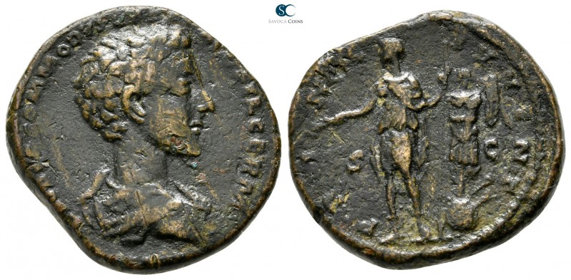 Commodus, as Caesar AD 166-177. Rome
As Æ

25 mm., 11,62 g.



very fine