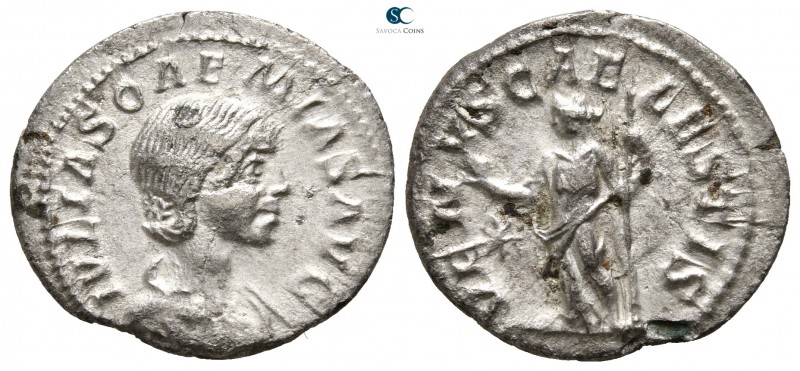 Julia Soaemias AD 218-222. Rome
Denarius AR

19 mm., 2,28 g.



nearly ve...