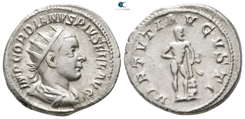 Gordian III AD 238-244. Rome
Antoninianus AR

22 mm., 4,02 g.



very fin...