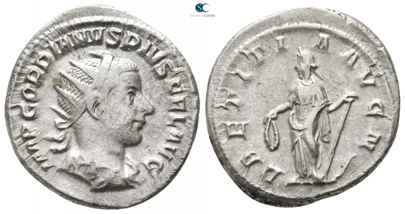 Gordian III AD 238-244. Rome
Antoninianus AR

23 mm., 4,79 g.



very fin...