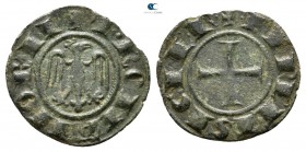 Henry VI and Constance AD 1194-1197. Kingdom of Sicily. Messina or Palermo. Denaro BI