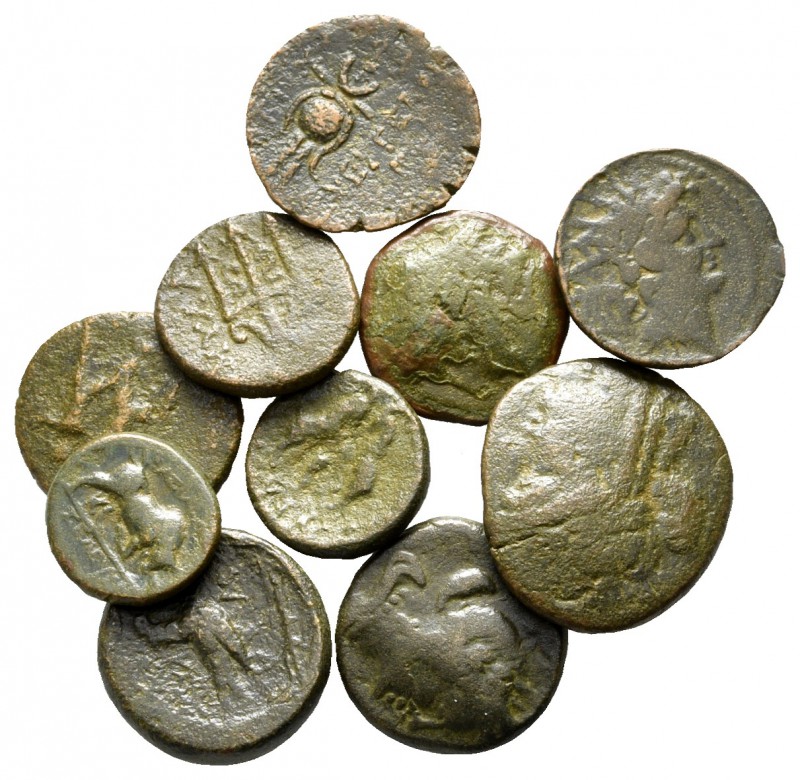 Lot of ca. 10 greek bronze coins / SOLD AS SEEN, NO RETURN!

nearly very fine