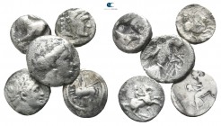 Lot of 5 greek silver coins / SOLD AS SEEN, NO RETURN!<br><br>fine<br><br>