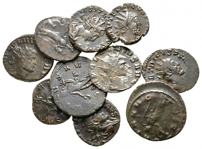 Lot of ca. 10 roman bronze coins / SOLD AS SEEN, NO RETURN!

very fine