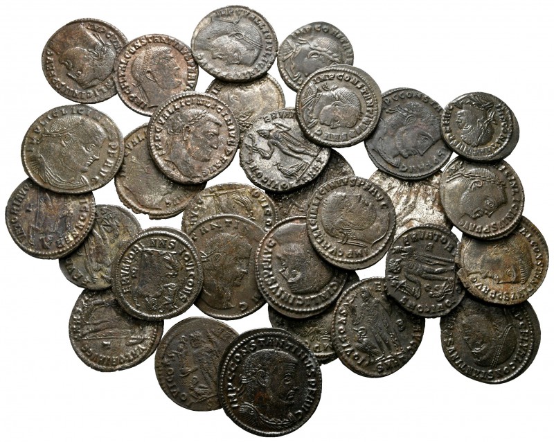 Lot of ca. 30 late roman bronze coins / SOLD AS SEEN, NO RETURN!

very fine