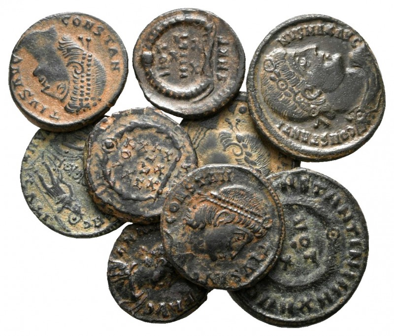 Lot of ca. 9 late roman bronze coins / SOLD AS SEEN, NO RETURN!

very fine