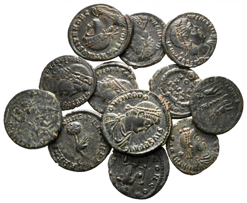 Lot of ca. 12 late roman bronze coins / SOLD AS SEEN, NO RETURN!

very fine