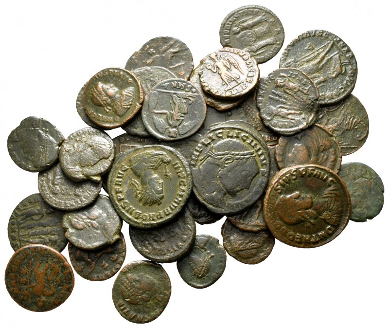 Lot of ca. 36 late roman bronze coins / SOLD AS SEEN, NO RETURN!

nearly very ...