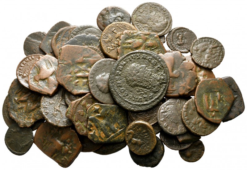 Lot of ca. 50 ancient bronze coins / SOLD AS SEEN, NO RETURN!

nearly very fin...