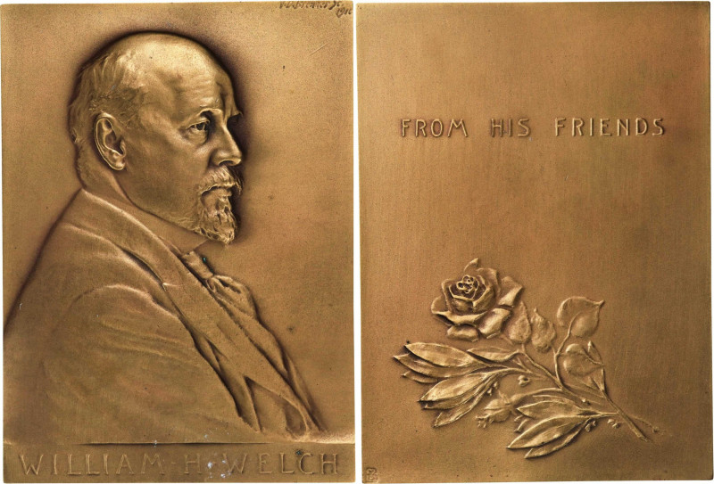 Undated (1910) William H. Welch Plaque. By Victor David Brenner. Smedley-90. Bro...